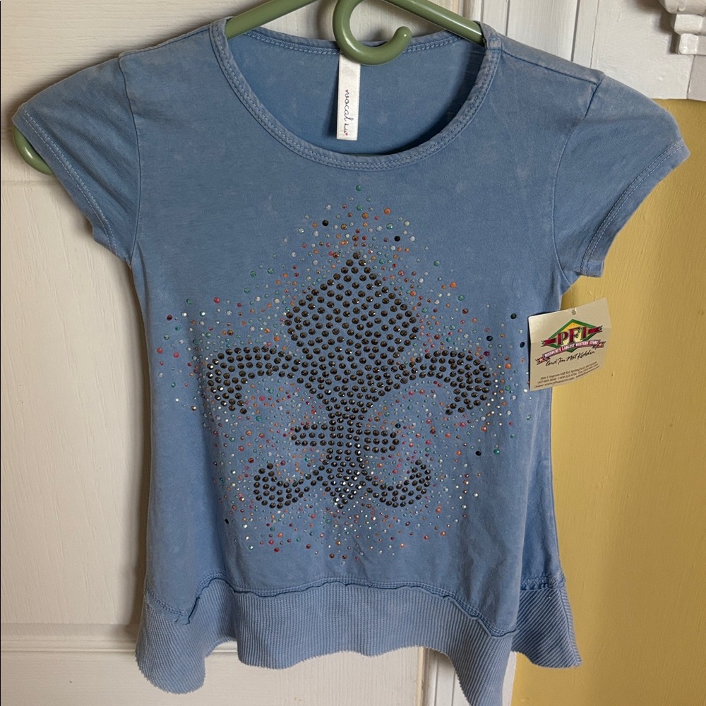 PFI WESTERN Rhinestone Fleur-de-Lis Top Tunic mini dress NWT - Picture 3 of 15